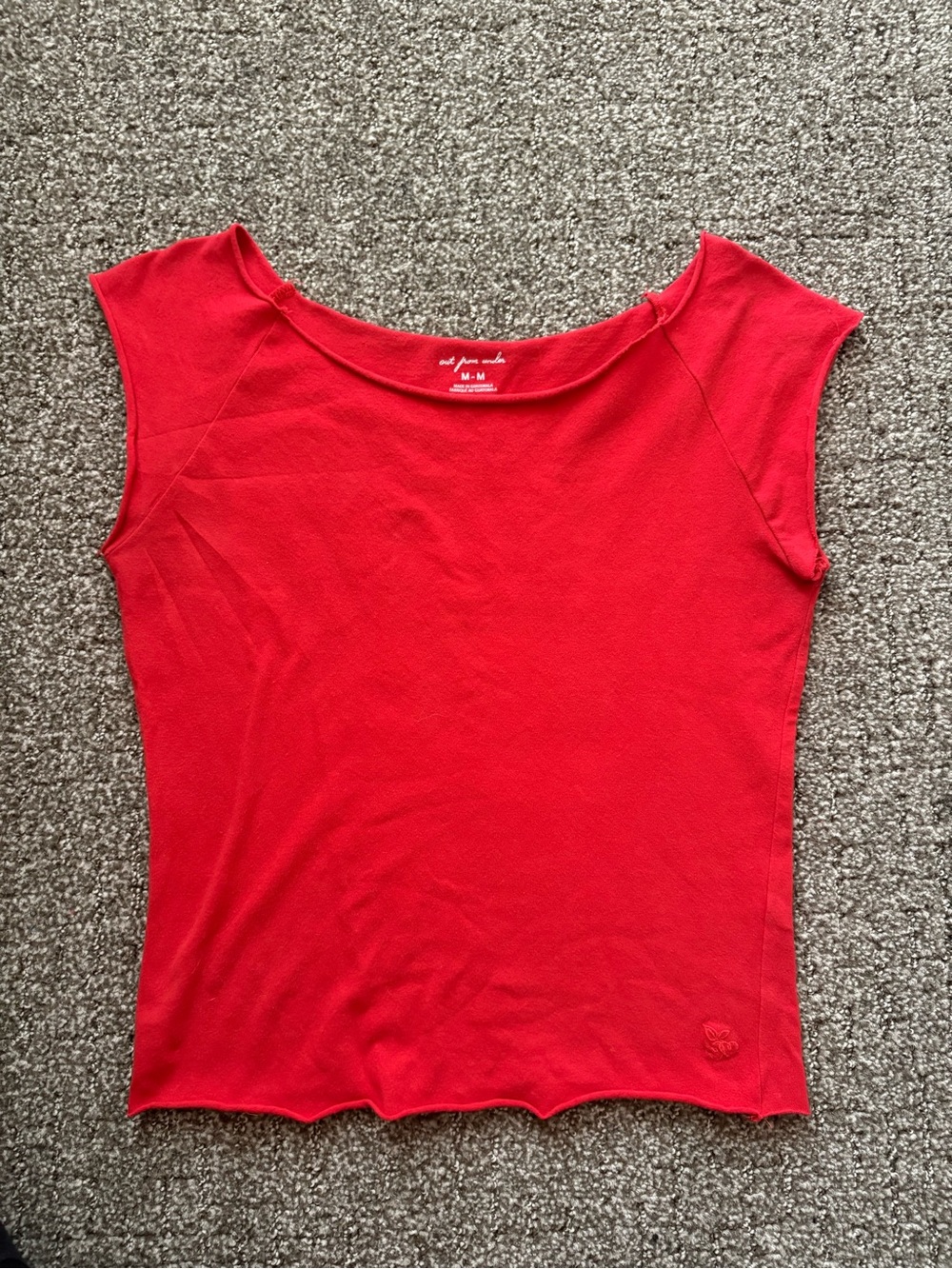 Urban Outfitters Red Cap Sleeve Scoop Neck Top